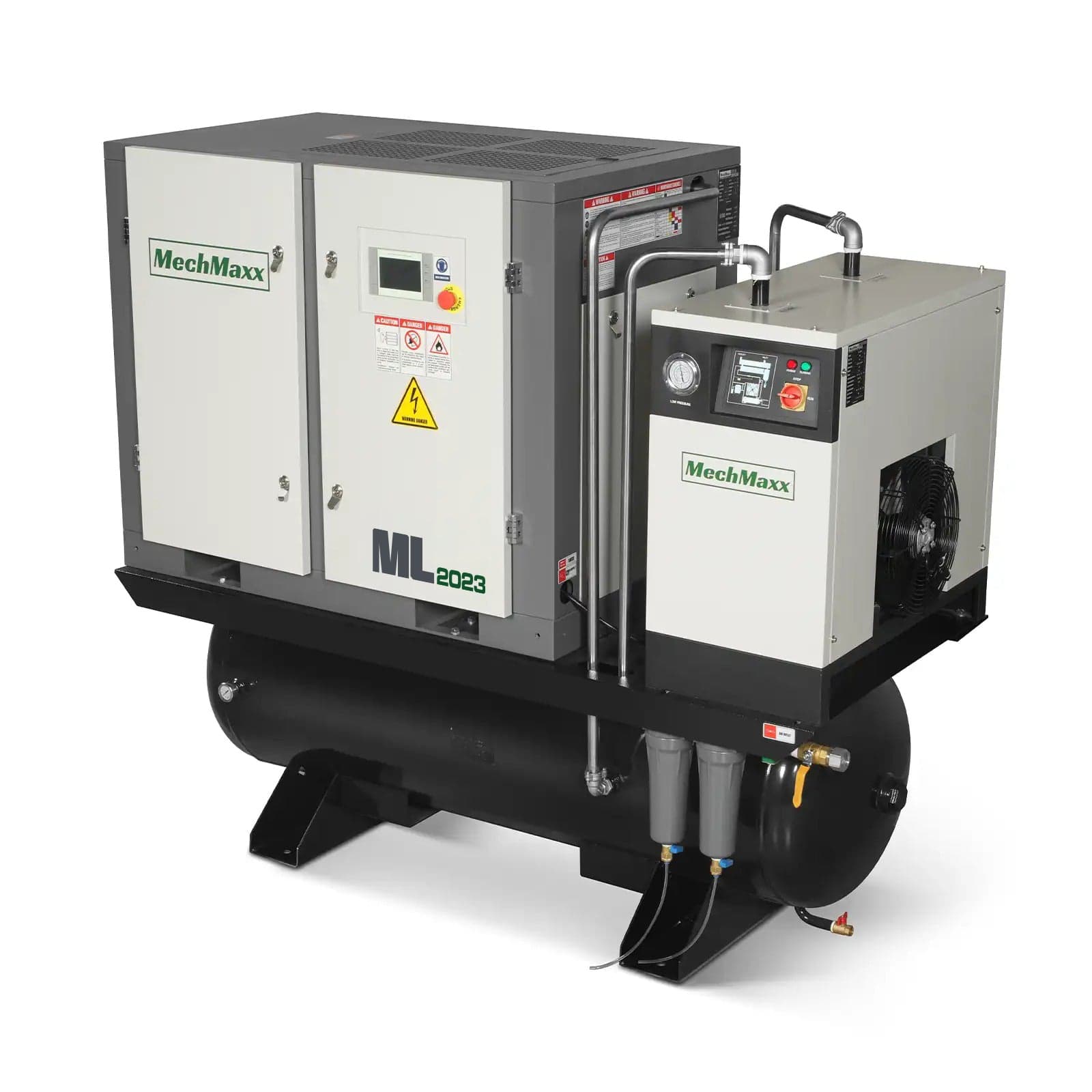 20hp rotary screw air compressor with dryer and receiver tank, pneumatic equipment from Machinery Group UK