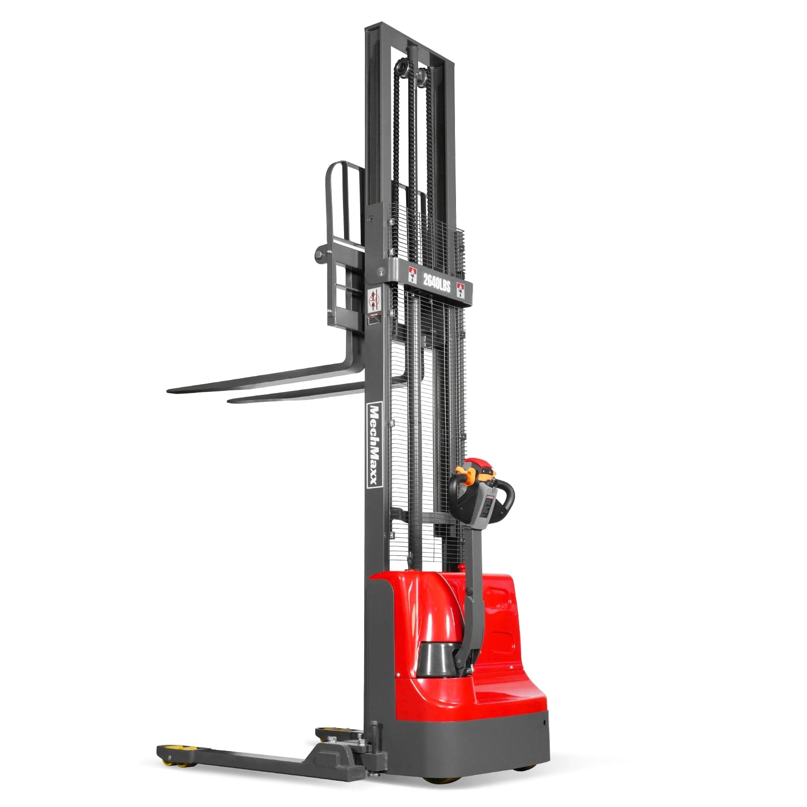 Lithium-ion electric straddle stacker with 138-inch lift, material handling equipment from Machinery Group UK
