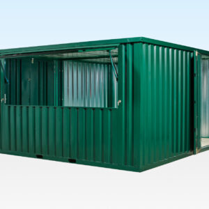 3m x 4.2m Side Linked Flat Packed Kiosk Bundle (RAL6005)