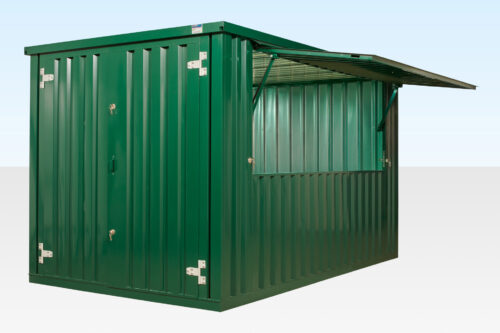 3m XL Flat Pack Kiosk (RAL6005) - Green