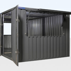 4m x 4.2m Side Linked Flat Packed Kiosk Bundle (RAL7015)