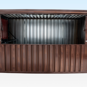 4m XL Flat Pack Kiosk - Wood Effect