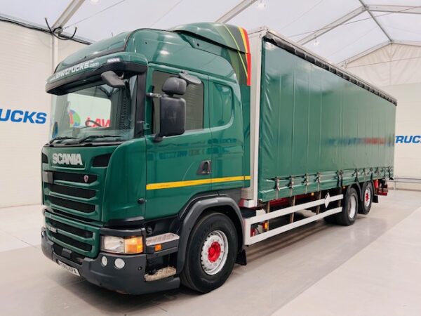 Scania G320 6x2 Rear Lift Sleeper Cab Curtainsider