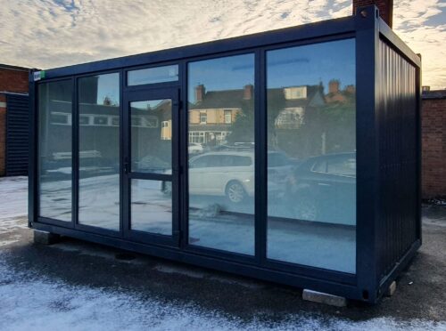 Standard Office Container MB20(SH) with Glass Front | Portable Cabin & Marketing Suite