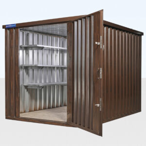 Wood-Effect Flat Packed Storage Container 4m x 2.1m