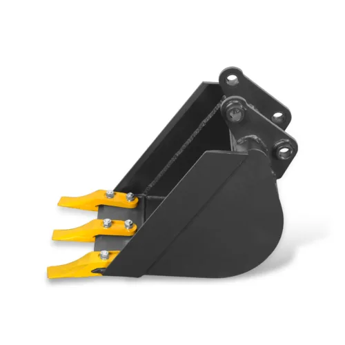 12" Backhoe Bucket without Pins, 3-Carbon Steel Teeth (for SKU: 150162, 150163, 150164)