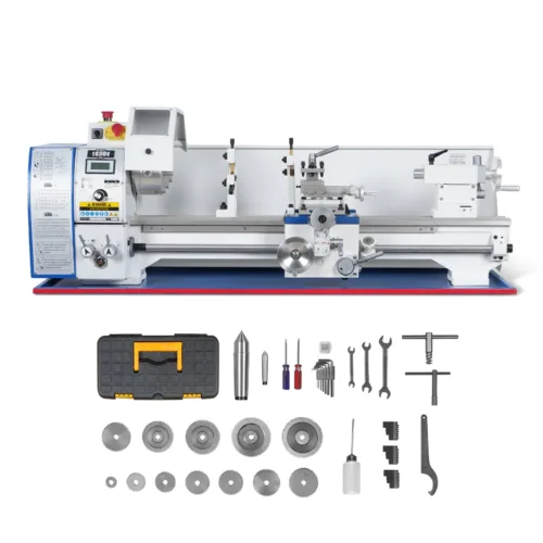 1.5‘’ Spindle Bore Metal Lathe Machine 10'' x 30'' High Precision Brushless Motor Benchtop 0-2000 RPM Variable Speed Metal Working Machine 1.5HP...
