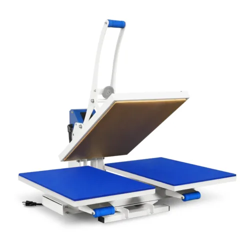 16"x24" Auto Open Dual Platen Heat Press Machine 110V 1.87HP 1400W -Semi-Automatic Magnetic Lift & Digital LCD Display Teflon-Coated...