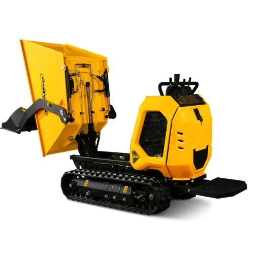 1800lb 420cc E-start Gas Engine Stand-ON Hydraulic Track Dumper with Self-Loading , T80
