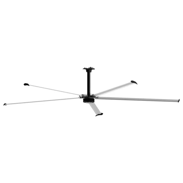 18FT HVLS Industrial Ceiling Fan 220V 3-Phase - Energy Efficient Large Area Air Circulation for Fan Warehouses & Factories, 18FT3PH