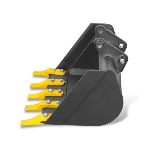 20" Backhoe Bucket without Pins, 5-Carbon Steel Teeth (for SKU: 150162, 150163, 150164)