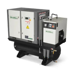 20HP Combined Rotary Screw Air Compressor with Dryer & 105-Gal ASME Tank | 78 CFM, 116 PSI, 230V 3-Phase – Industrial Grade