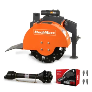 3-Point PTO Stump Grinder with 34 Carbide Teeth (PTO Shaft Included with Slip Clutch), for 15-45HP Tractor, SG24