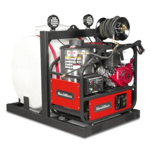 4000 PSI 4 GPM HONDA E-Start Engine Hot Water Pressure Washer Skid Mounted with 175 Gal Tank, HPW40HT