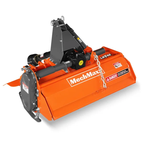 42 in Rotary Tiller, 3 Point Hitch Cat.1, Chain Drive, PTO Shaft Included with Shear Bolt, 15–35 HP, LRT42