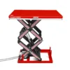 4400 lb Capacity Stationary Electric Hydraulic Double Scissor Lift Table – 63" x 39.4" Platform, 70.1" Lift Height, UL Certified Motor, ELTD44L