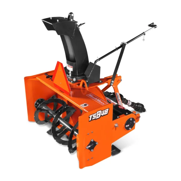 48" 3 Point PTO Snow Blower 24" Impeller Diameter 360° Snow Chute (PTO Shaft Included with Slip Clutch), 20-45 HP, TSB48T
