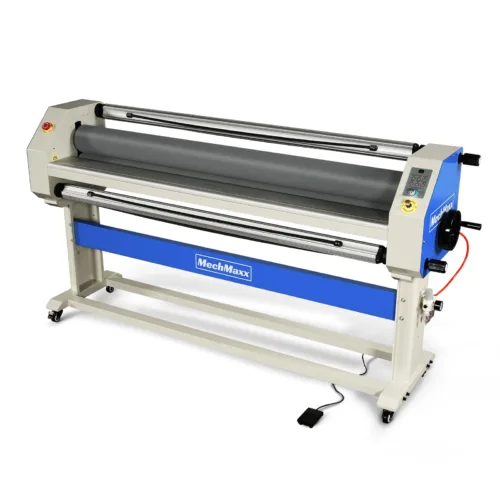 63" Wide Format Pneumatic Laminator Manual Cold Laminating Machine 60" Max Laminating Width,Pneumatic Roller Lift Portable Stand Included, 0.78"...