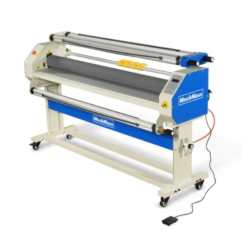 65" Wide Format Full-Auto Cold & Heat Assisted Pneumatic Laminator Machine with 4 Trimmers, Max Speed 40ft/min, 63" Max Width, 1.1" Max Thickness,...