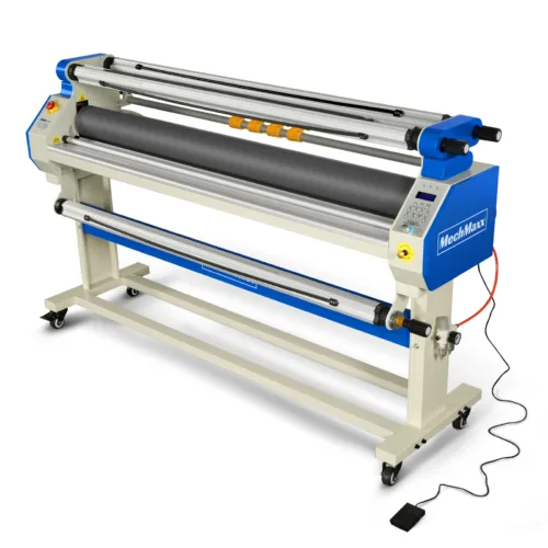 65" Wide Format Full-Auto Cold & Heat Assisted Pneumatic Laminator Machine with 4 Trimmers, Max Speed 40ft/min, 63" Max Width, 1.1" Max Thickness,...