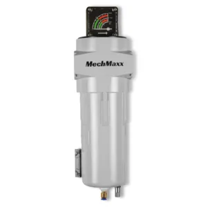 99 CFM Compressed Air Oil-Water Separator Precision Filter,1μm,Oil Content 1ppm, With Auto Drain, Pressure Gauge