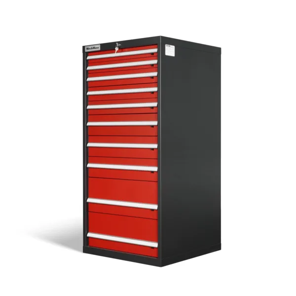 Heavy Duty Modular Drawer Cabinet – 10 Drawer, 59" H x 28.5" W x 28.5" D Tool Storage Organizer, Steel Construction