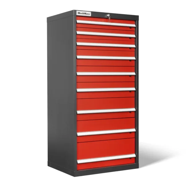 Heavy Duty Modular Drawer Cabinet – 9 Drawer, 59" H x 28.5" W x 22.5" D Tool Storage Organizer, Steel Construction