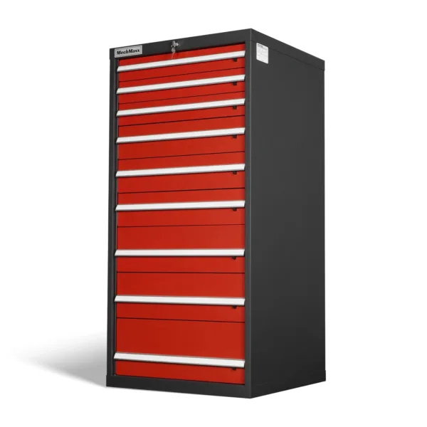 Heavy Duty Modular Drawer Cabinet – 9 Drawer, 59" H x 28.5" W x 28.5" D Tool Storage Organizer, Steel Construction