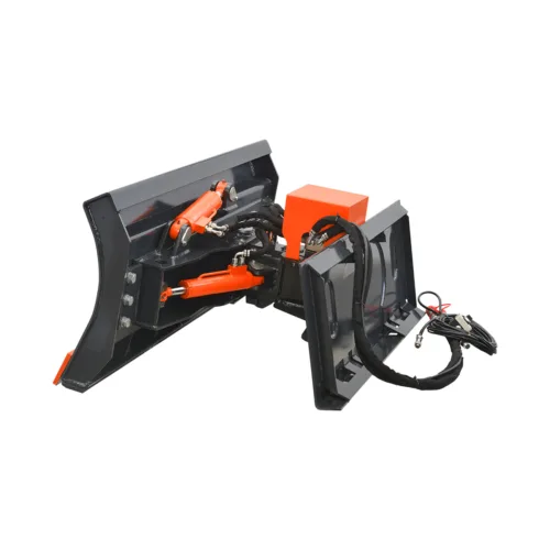 MechMaxx 60" Hydraulic Skid Steer 6 Way Dozer Blade Snow Pusher Attachment, Industrial Series