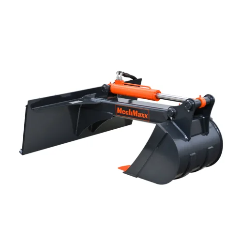 MechMaxx Skid Steer Backhoe Attachment, 18in Bucket Included, 59in Digging Depth