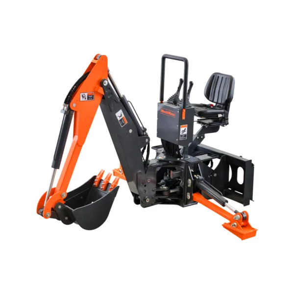 Skid Steer Backhoe 8ft Digging Depth, 16” Bucket Included,70° Left/Right Swivel Rotation SBH50